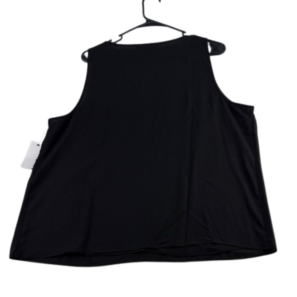 Nine West Black V-Neck Tank Top Women's Size XL NWT - Picture 2 of 5